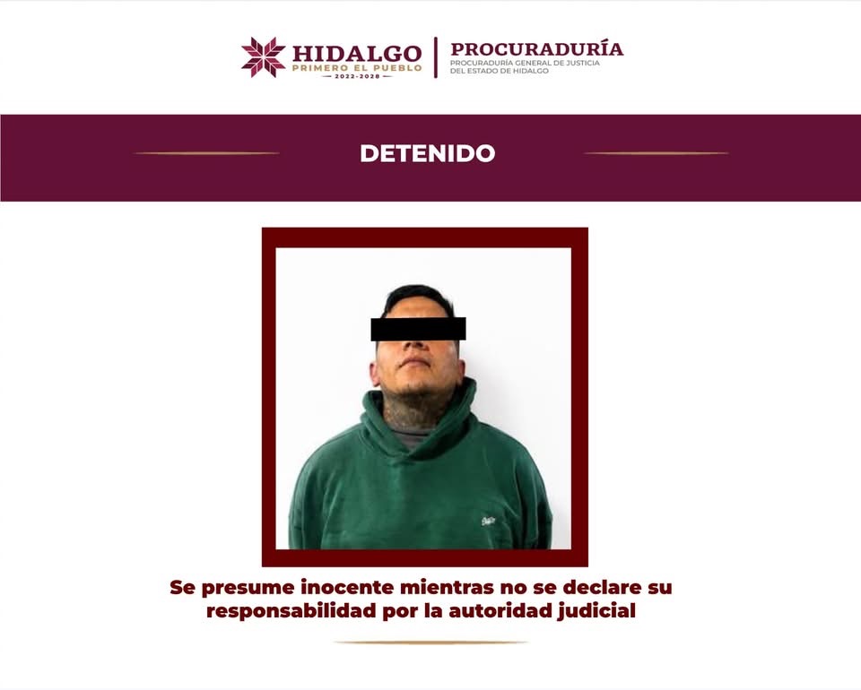 Detiene PGJEH a dos personas por  narcomenudeo en Mineral de la Reforma.