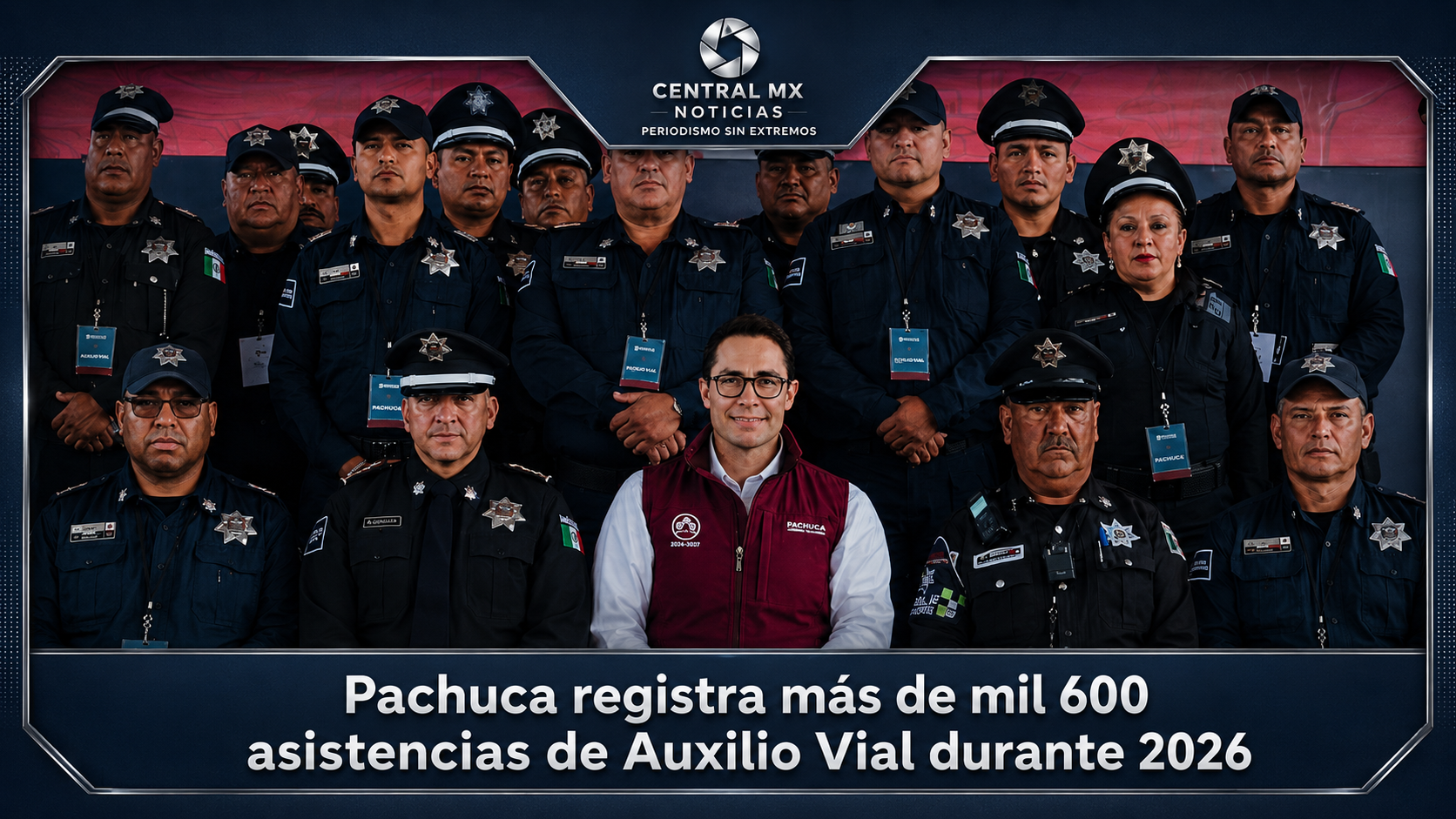 Pachuca registra más de mil 600 asistencias de Auxilio Vial durante 2026