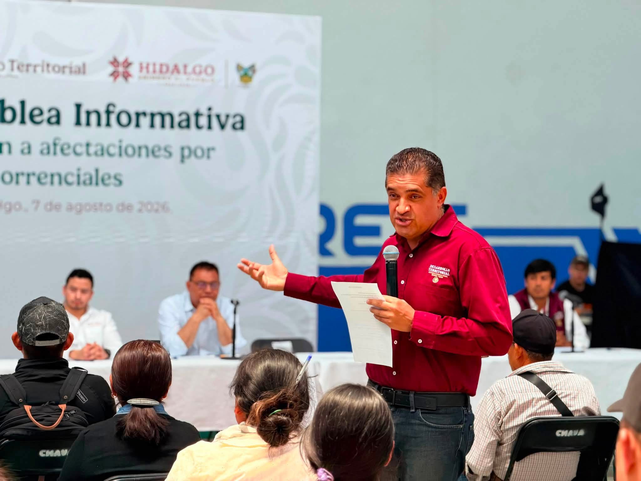 Hidalgo, el más rezagado en reubicación de damnificados por lluvias de 2025