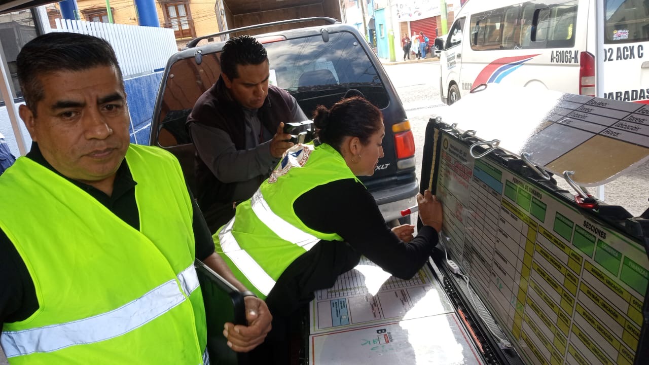 Realizan simulacro por inundación en la colonia Estrella de Tulancingo