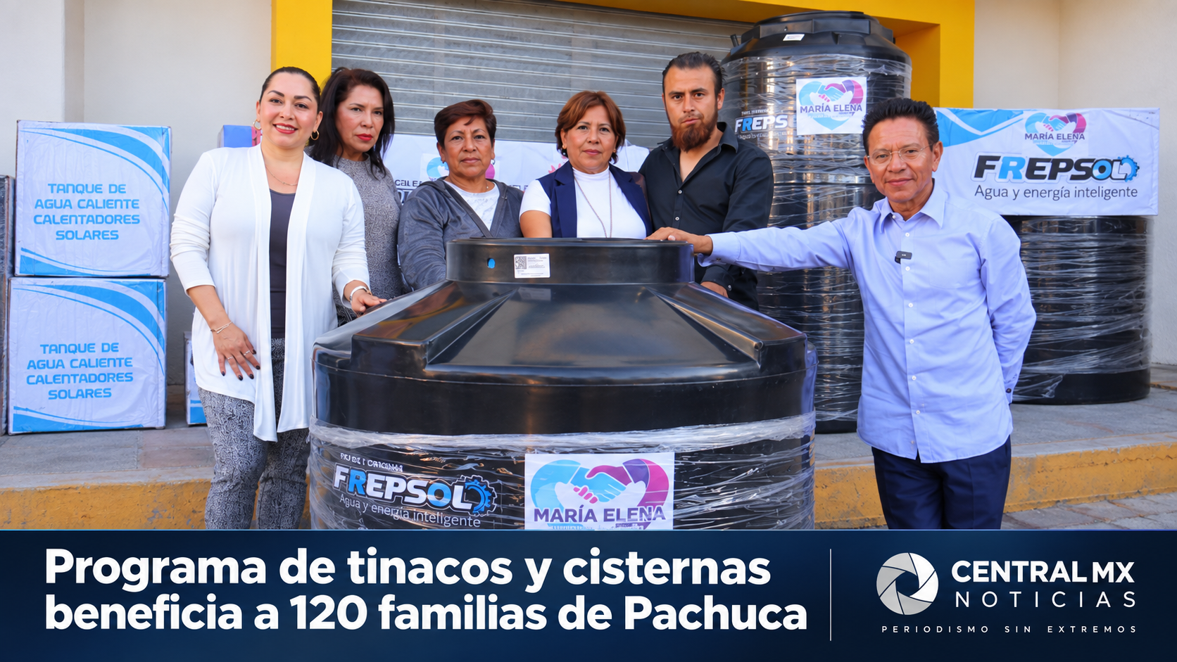 Programa de tinacos y cisternas beneficia a 120 familias de Pachuca