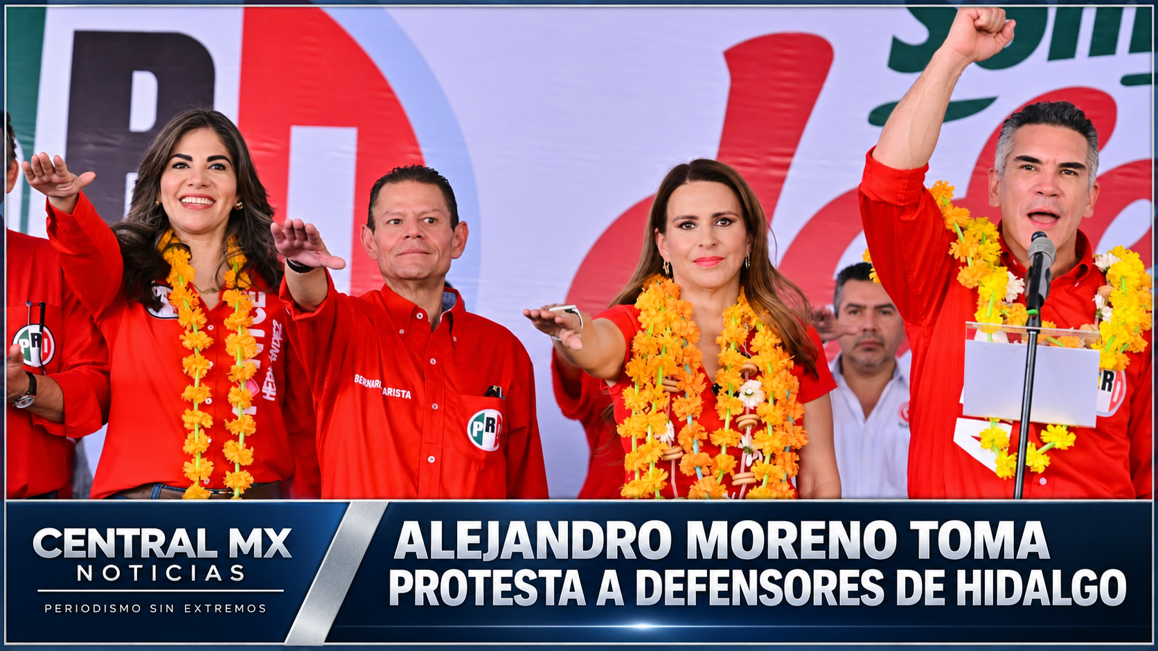 Alejandro Moreno toma protesta a estructura de Defensores de Hidalgo