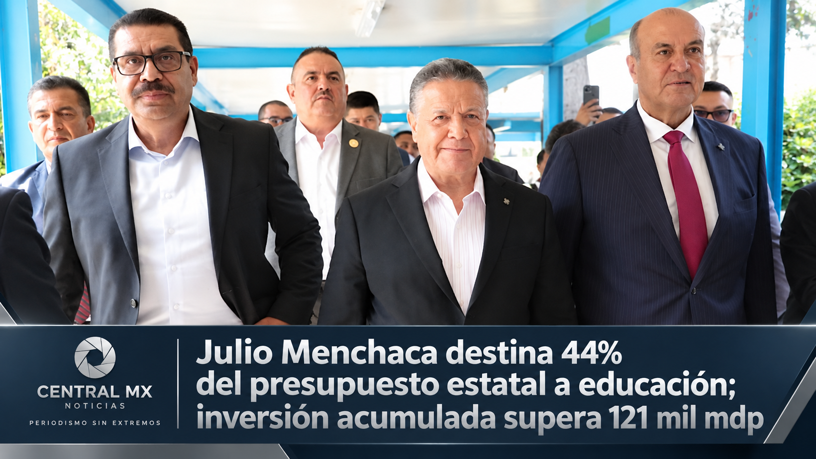 Julio Menchaca destina 44% del presupuesto estatal a educación; inversión acumulada supera 121 mil mdp