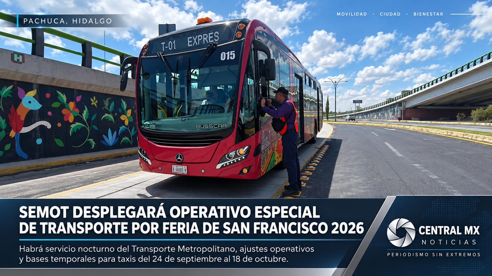 Desplegarán “operativo especial” de transporte por Feria de San Francisco 2026.