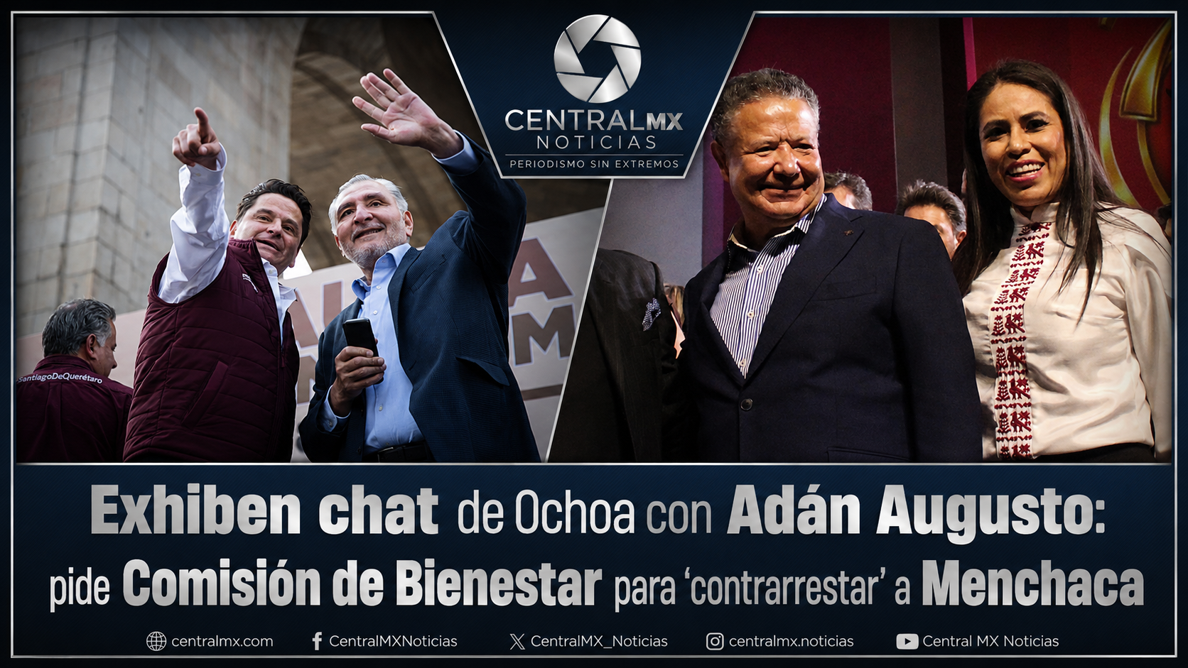 Exhibe Reforma chat de Ochoa con Adán Augusto: pide Comisión  para “contrarrestar” a Menchaca