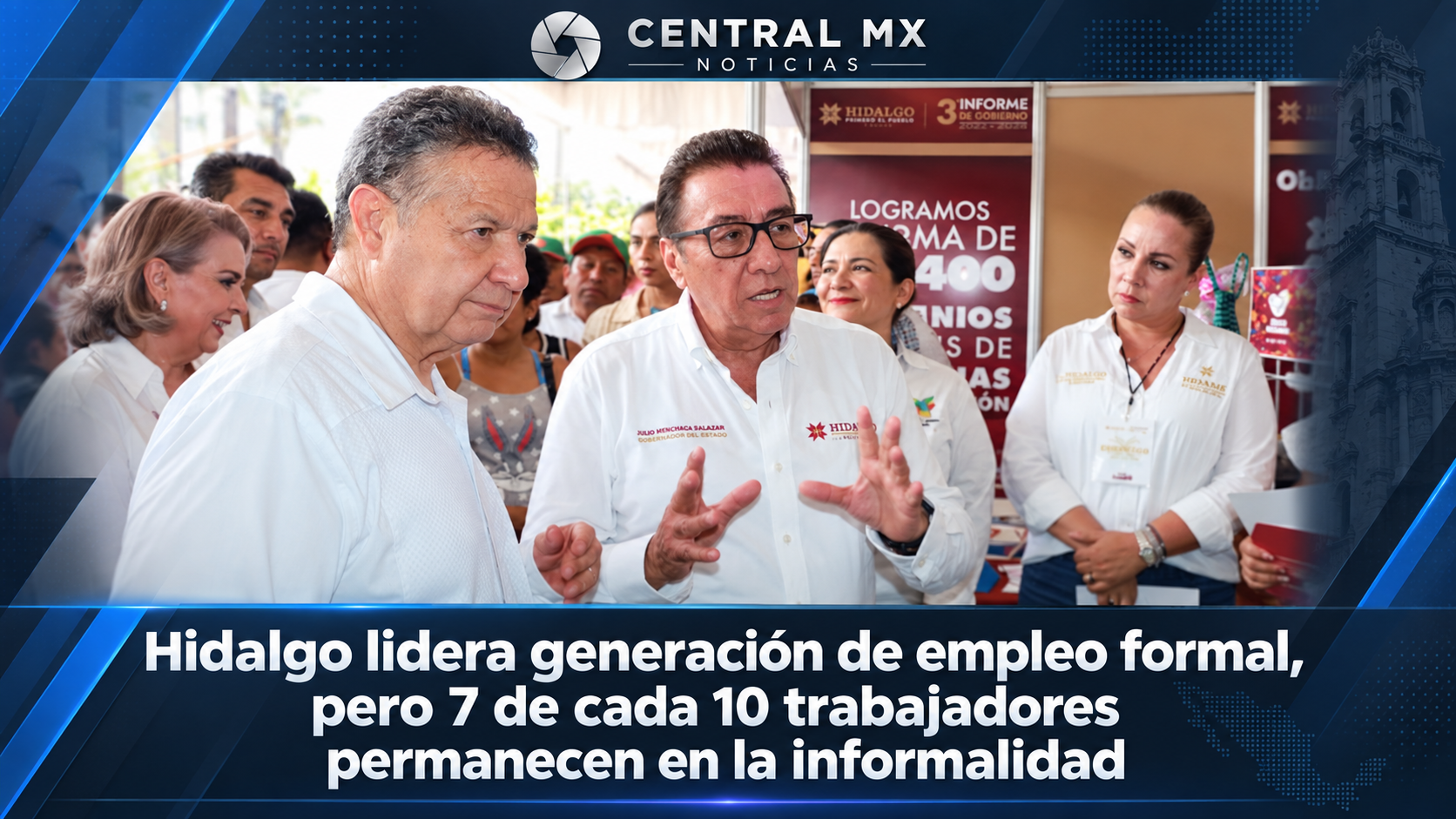 Hidalgo lidera generación de empleo formal, pero 7 de cada 10 trabajadores permanecen en la informalidad.