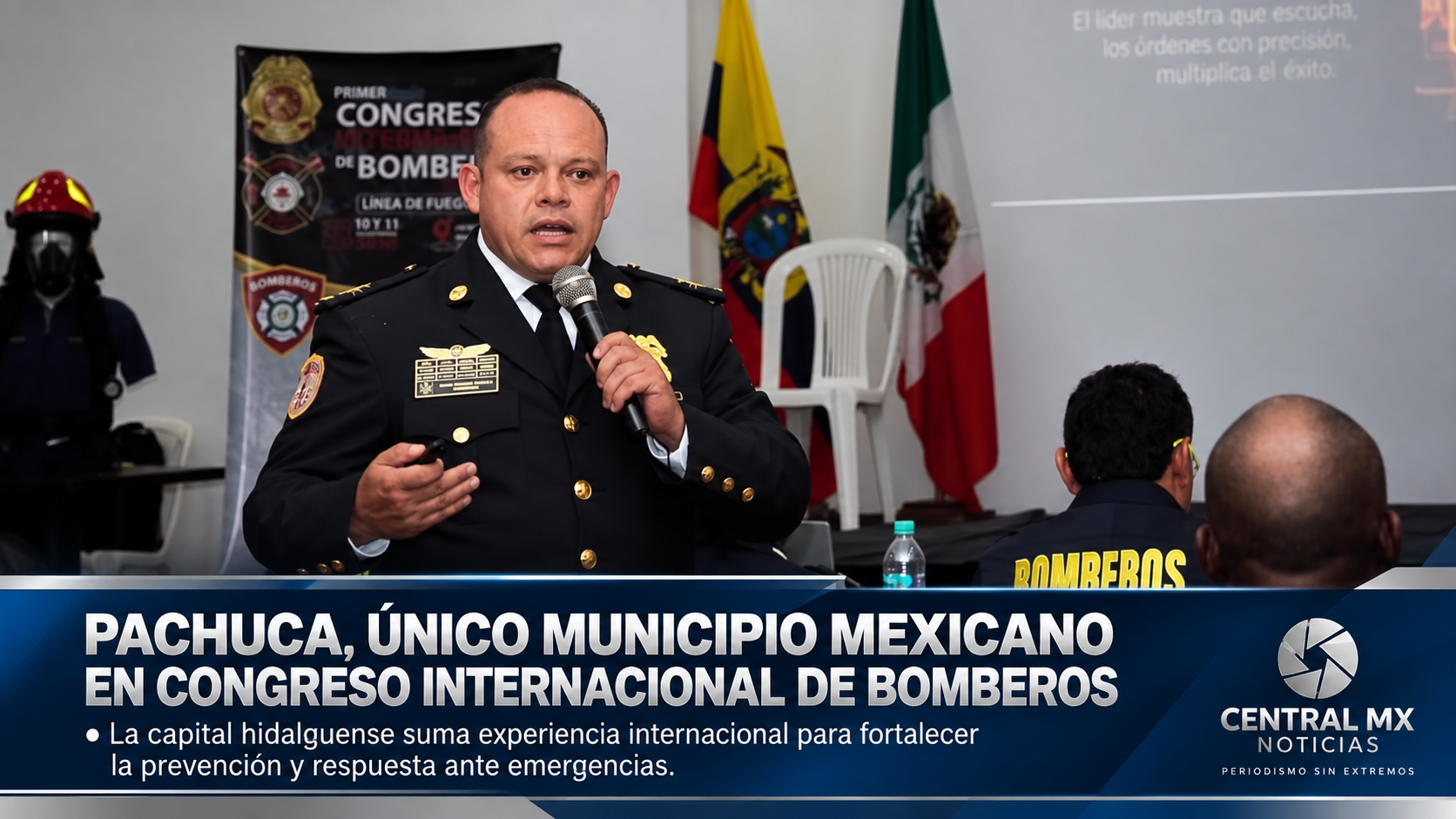 Pachuca, único municipio mexicano en Congreso Internacional de Bomberos