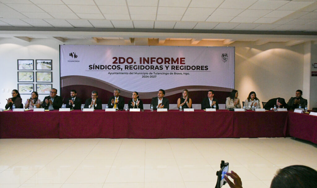 Síndicos y regidores de Tulancingo entregan segundo informe de actividades.
