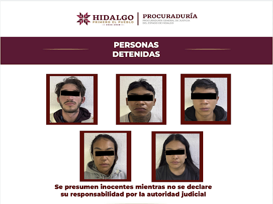 Detiene PGJEH a cinco personas durante cateo en Ajacuba.