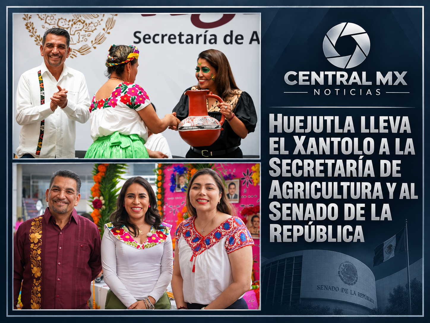 Huejutla lleva el Xantolo al Senado y a la Secretaría de Agricultura