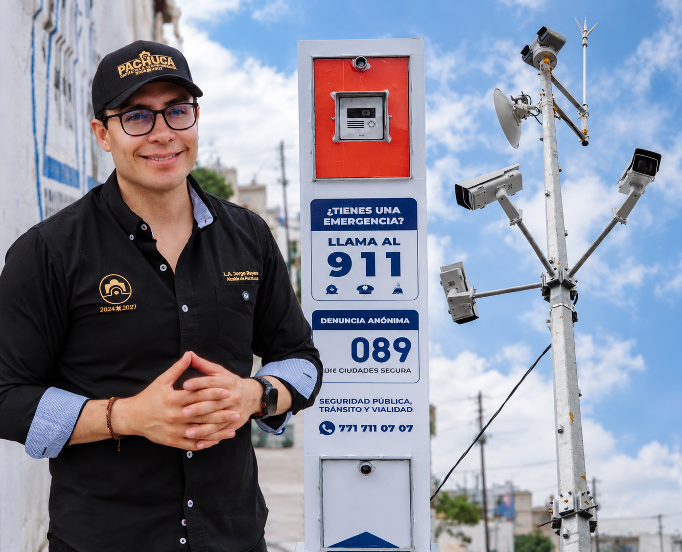 Refuerza Jorge Reyes la seguridad en San Cayetano