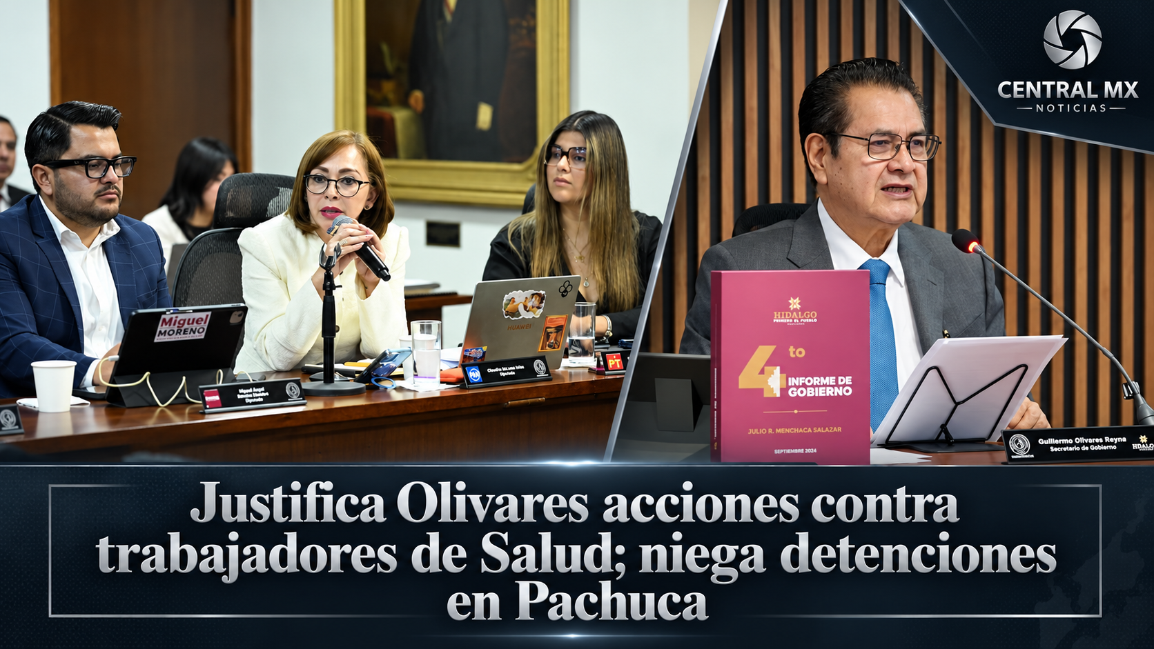 Justifica Guillermo Olivares acciones contra trabajadores de Salud; niega detenciones en Pachuca.
