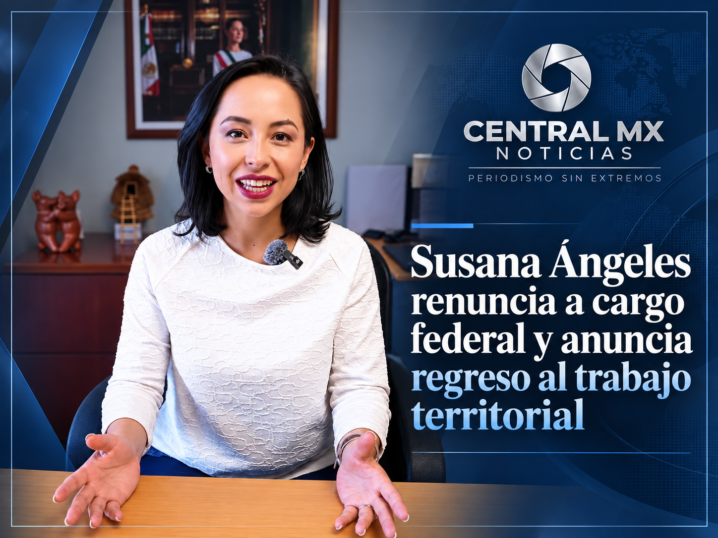 Susana Ángeles renuncia a cargo federal y anuncia regreso al trabajo territorial