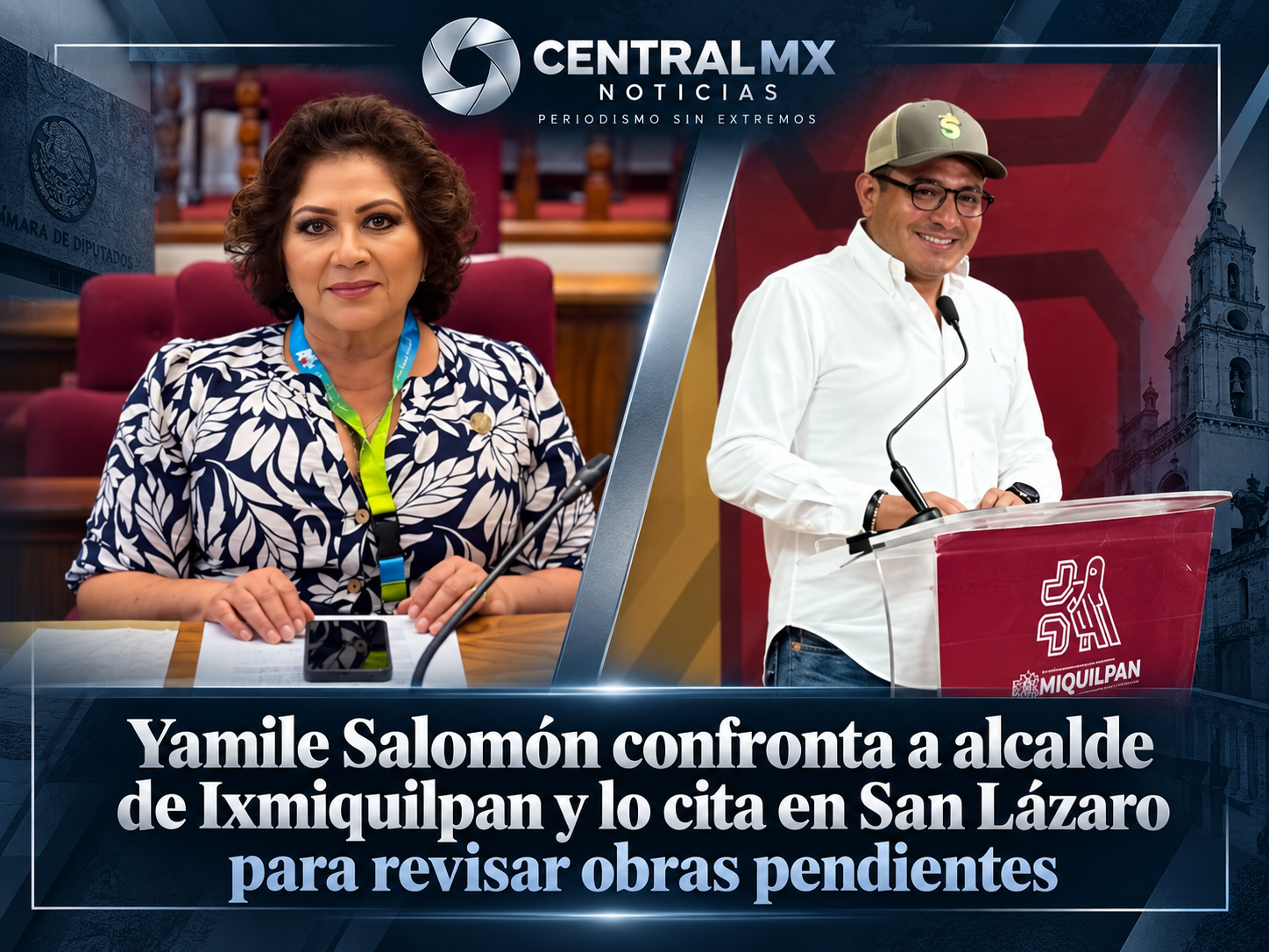 Diputada confronta al alcalde de Ixmiquilpan y lo reta para “revisar obras pendientes”.