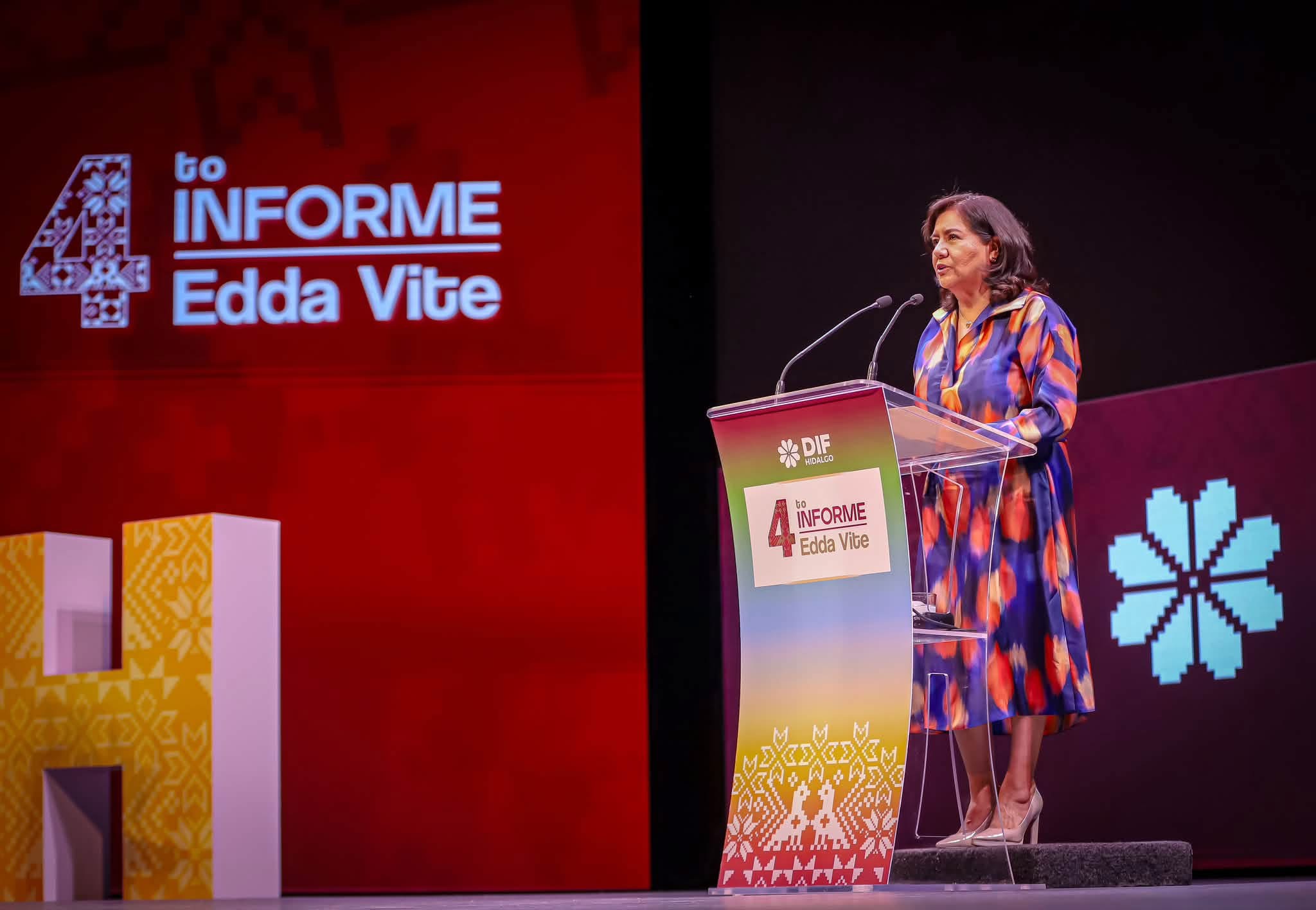 Edda Vite presenta Cuarto Informe de Actividades del DIF Hidalgo