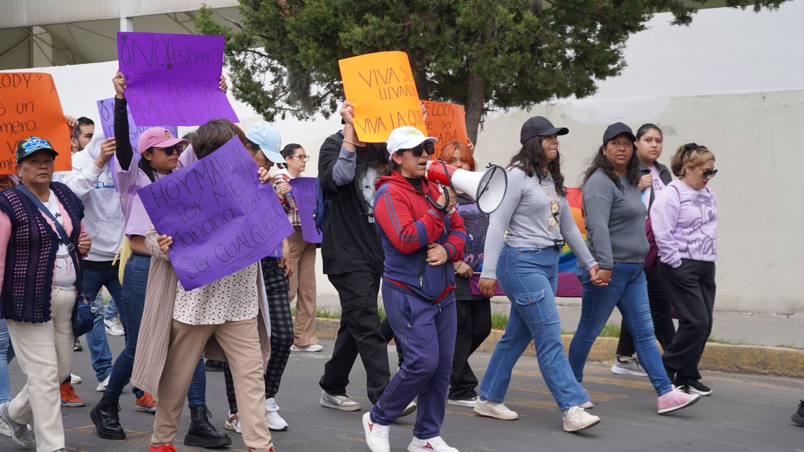 Marchan en Emiliano Zapata para exigir la localización de Melody Contreras Álvarez.